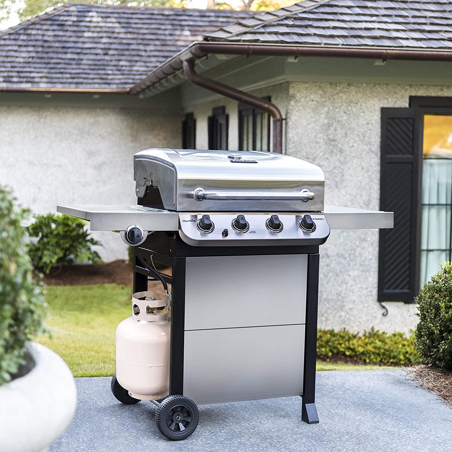 463377319 Performance 4-Burner Cart Style Liquid Propane Gas Grill, S