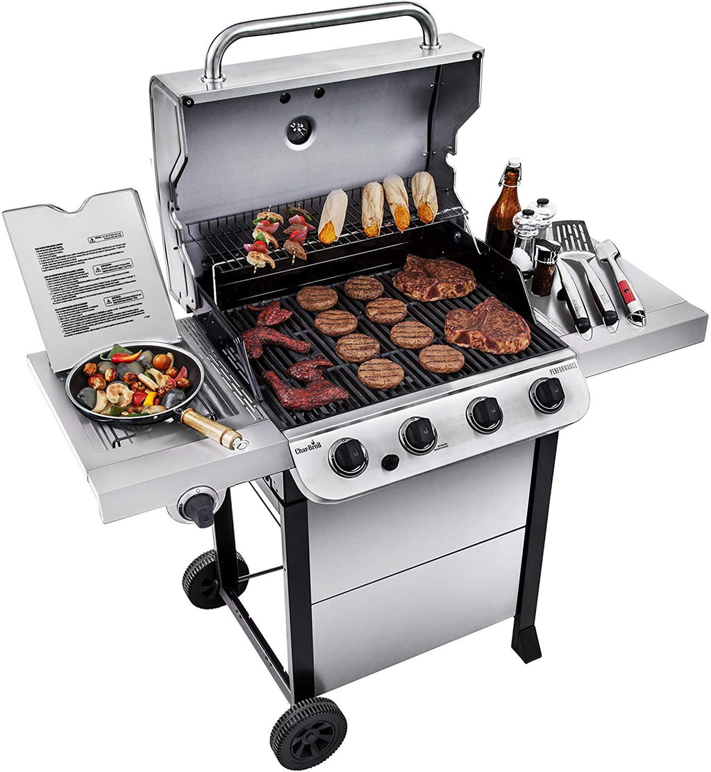 463377319 Performance 4-Burner Cart Style Liquid Propane Gas Grill, S