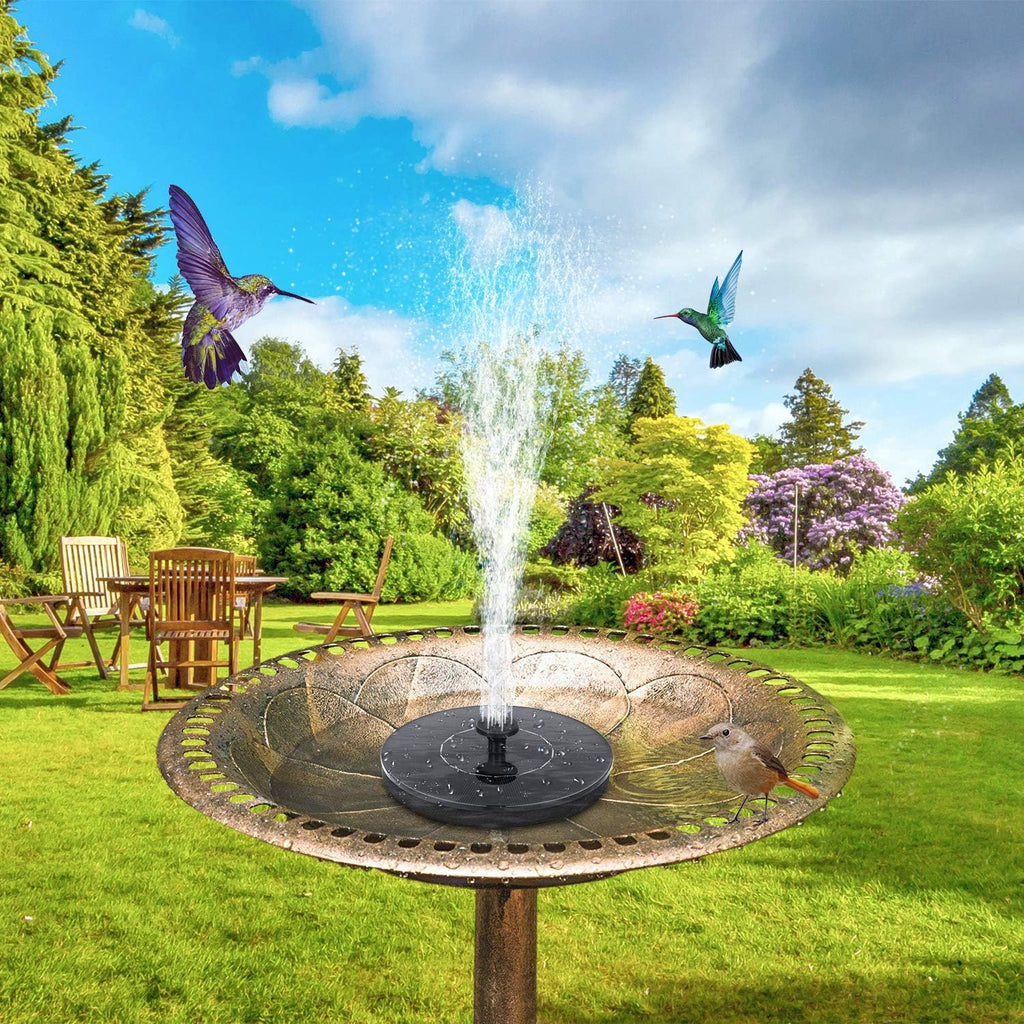 Mademax Solar Bird Bath Fountain Pump, Upgrade Solar Fountain with 6 Nozzle, Free Standing Floating Solar Powered Water Fountain Pump for Bird Bath, Garden, Pond, Pool, Outdoor