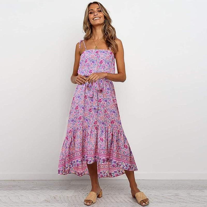 boho floral maxi dress