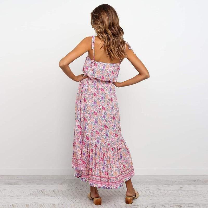 boho floral maxi dress