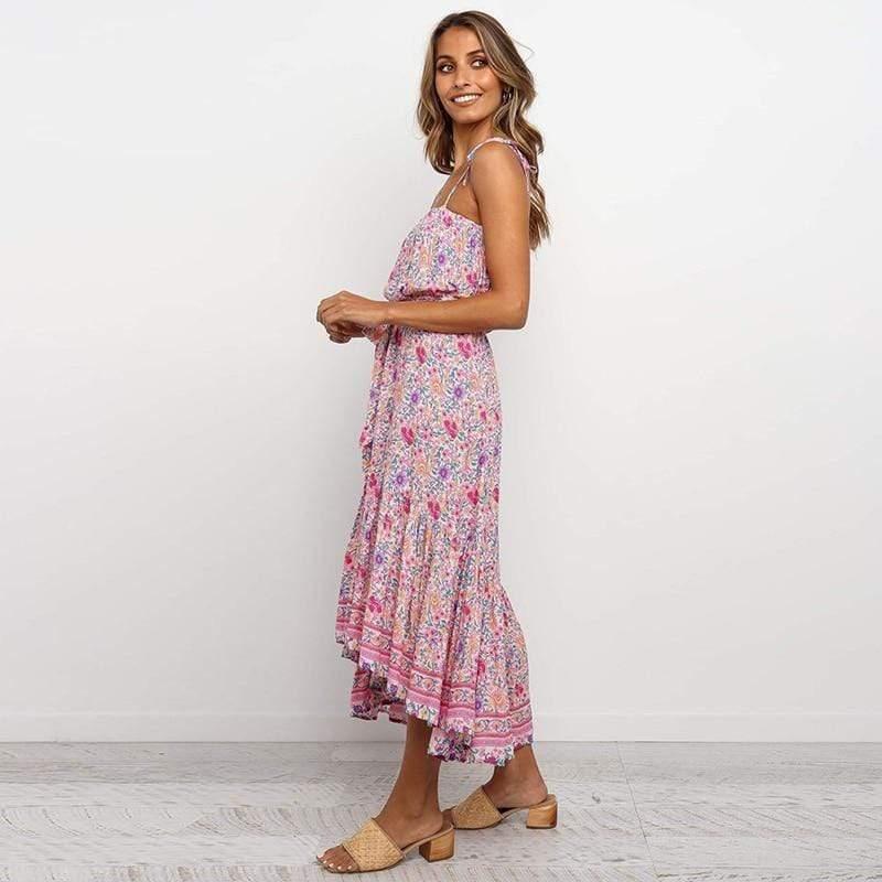 boho floral maxi dress