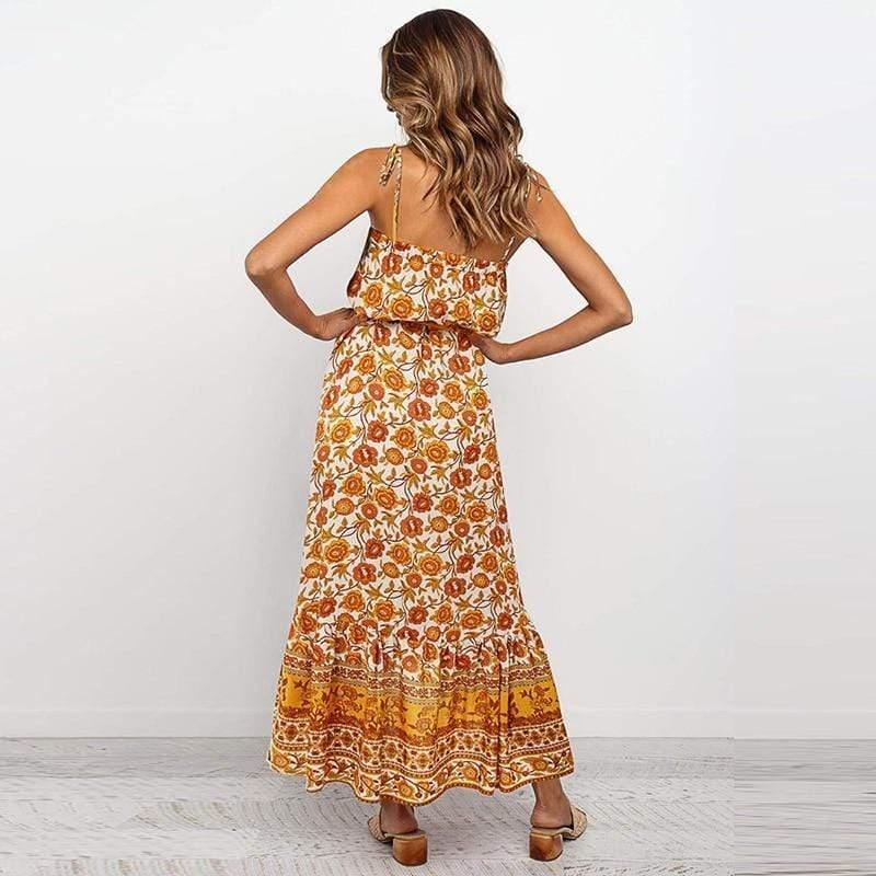 boho floral maxi dress