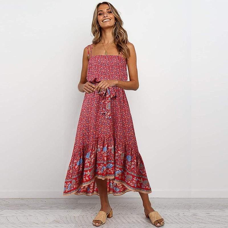 boho floral maxi dress