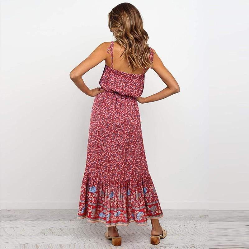 boho floral maxi dress