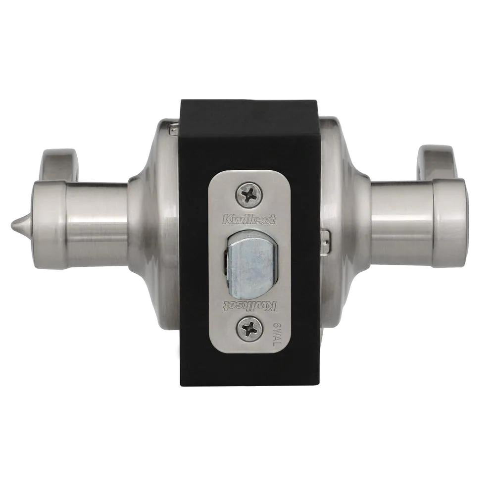 Lido Satin Nickel Privacy Bed/Bath Door Lever Featuring Microban Antimicrobial Technology