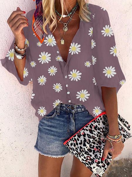 Summer Daisy Off-shoulder Shirt