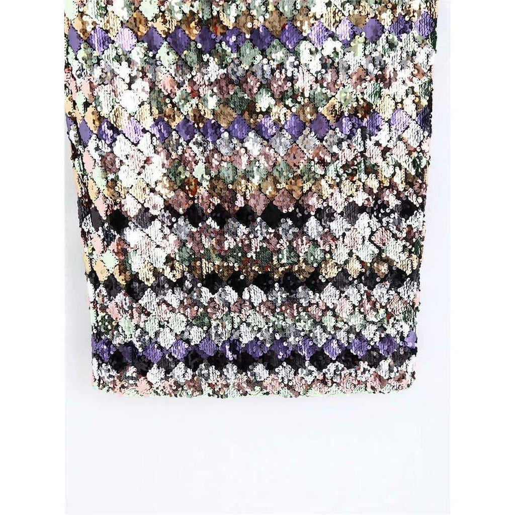 vintage sequin midi skirt