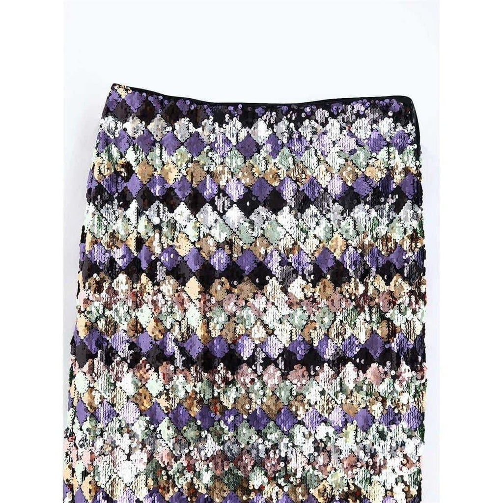 vintage sequin midi skirt