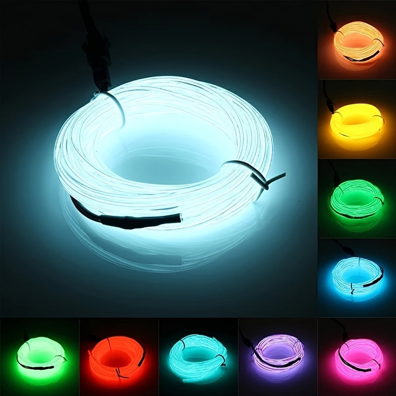 196.85inchCar Environment El Wire LED USB Flexible Neon Interior Lights Assembly RGB Light For Automotive Decoration Lighting Accessories
