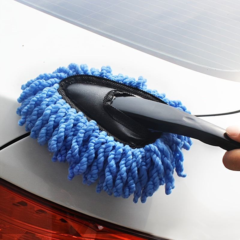Car Dust Removal Made Easy - Small Duster Wipe, Soft Brush Cleaning Brush, Mini Bristle Brush &amp; Nanofiber Car Interior Accessories