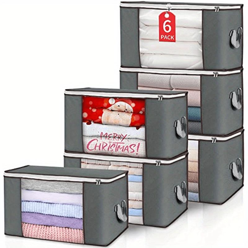 LarClothes StoraBag, Clothes Organizer With Handle &amp; Clear Window, StoraBins Containers For Comforters &amp; Blankets