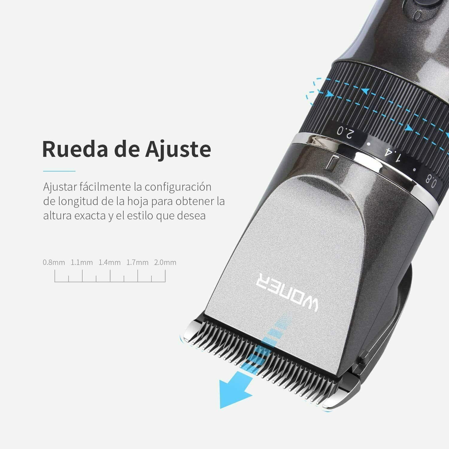 Woner Hc-818b Trimmer Professional Mens Machine Cut Hair Wireless