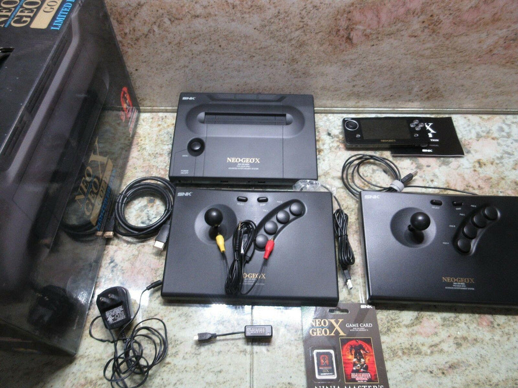 NEO GEO X GOLD CONSOLE NG-001 AES USA VIDEO GAME SYSTEM  S TESTED