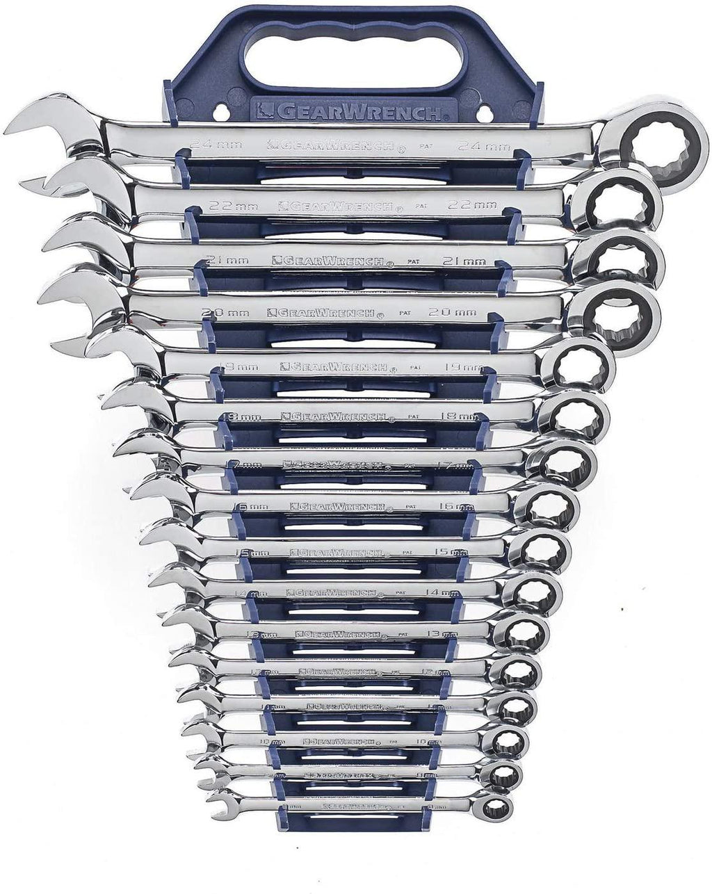 GEARWRENCH 12 Pt. Ratcheting Combination Wrench Set, 16 Pc. Metric - 9416