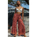 summer belted boho pants