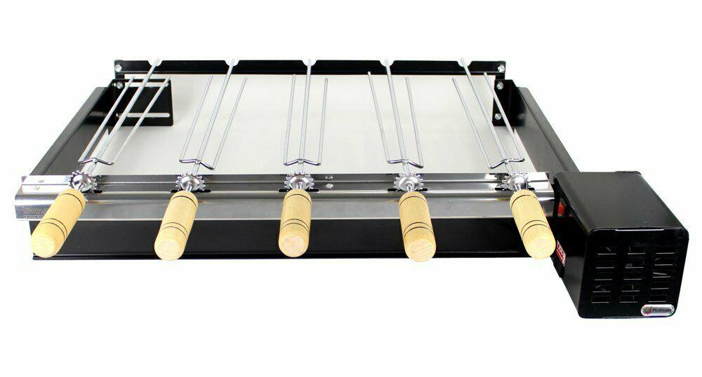 Brazilian Rotisserie BBQ Grill 5 Skewers Right Churrasqueira Giragrill Direito