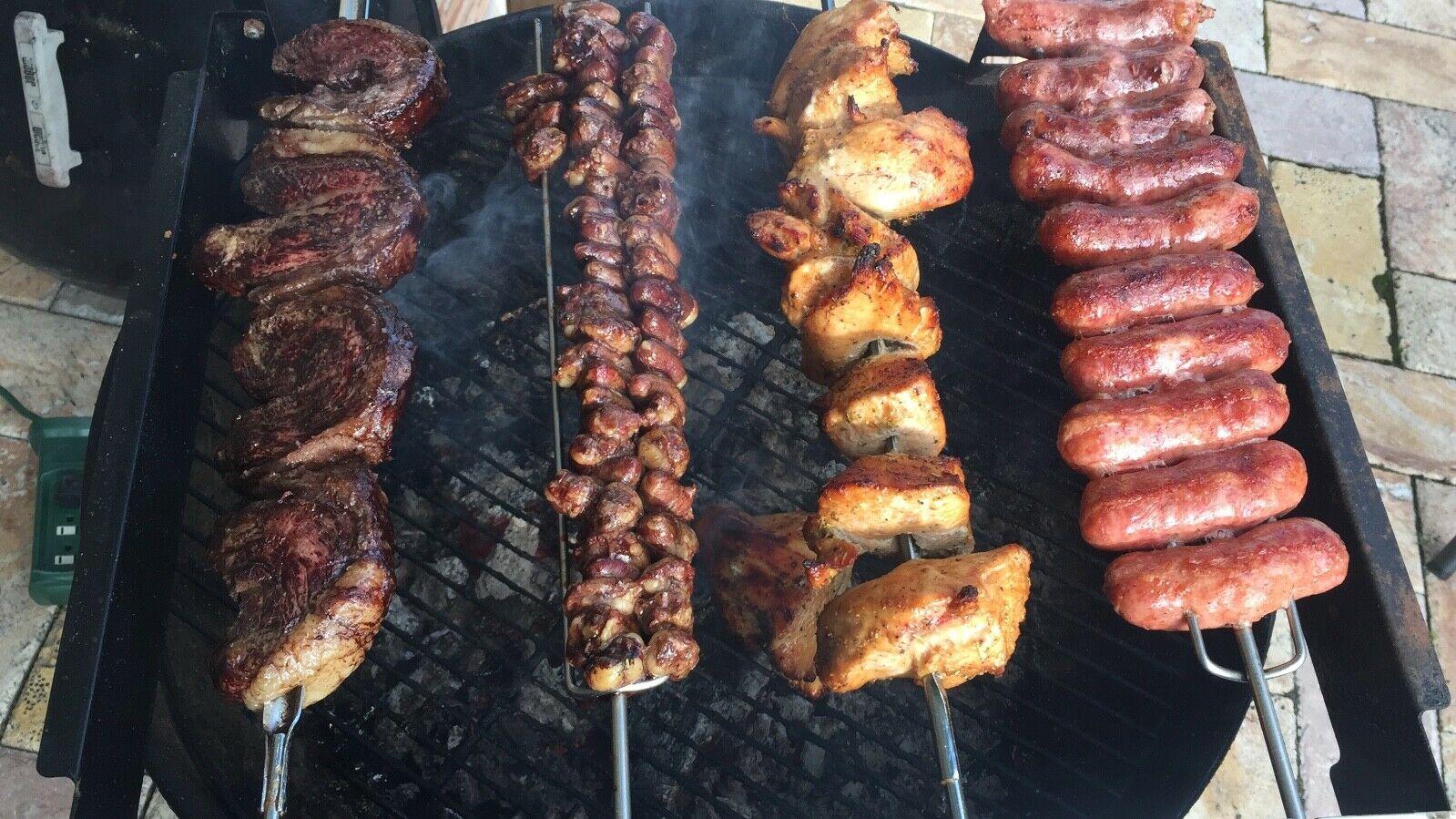 Brazilian High Rotisserie BBQ Grill  Still 3 Skewers Giragril Inox