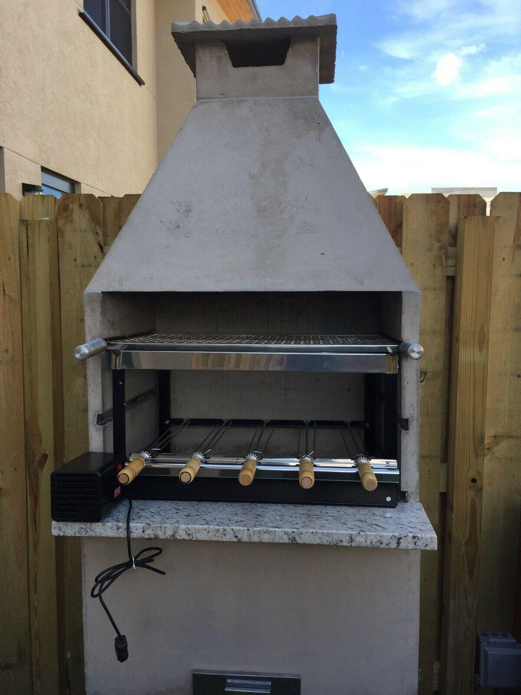 Brazilian Rotisserie BBQ Grill 5 Skewers Right Churrasqueira Giragrill Direito