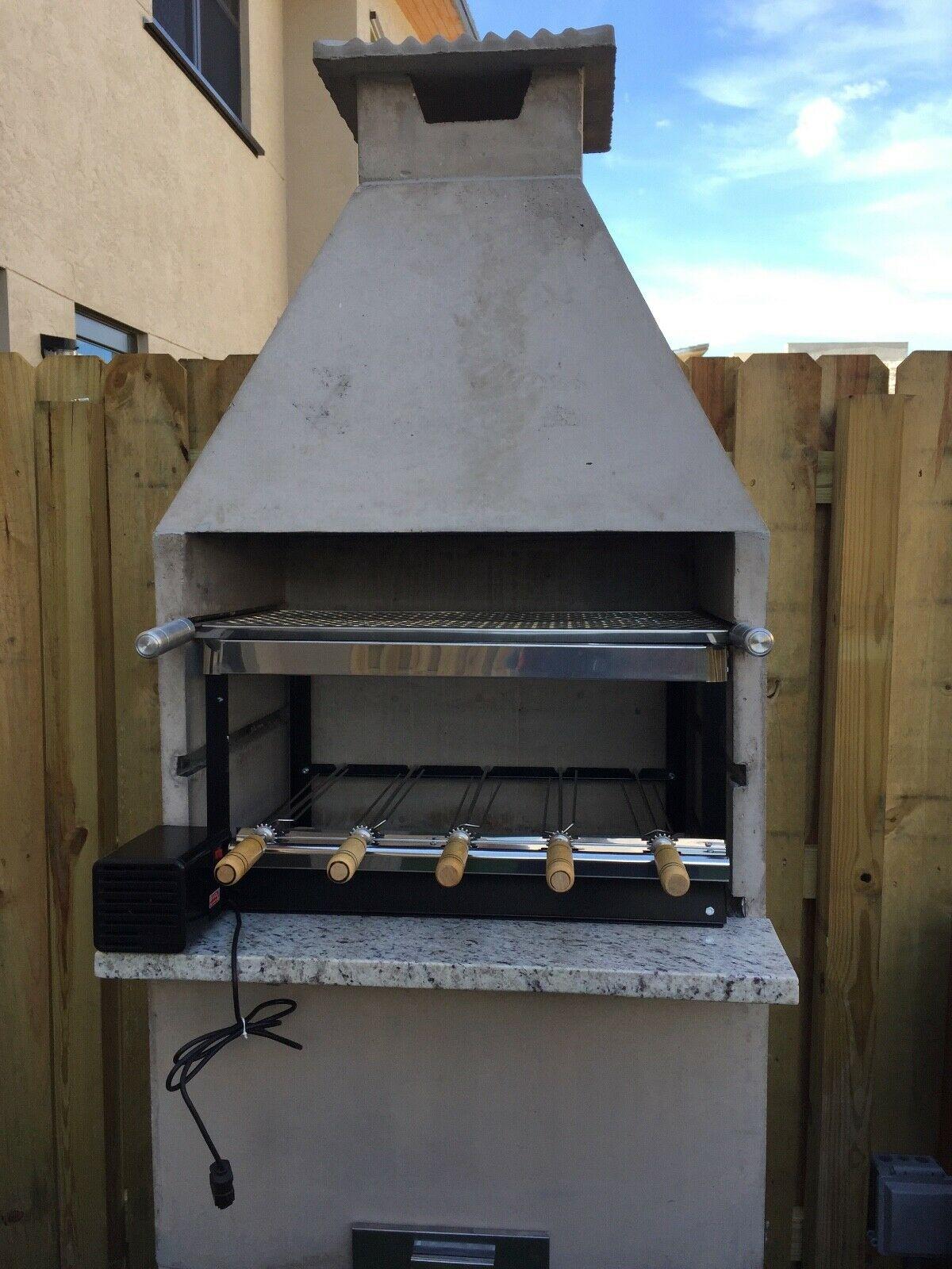Brazilian Rotisserie BBQ Grill 5 Skewers Churrasqueira Giragrill 5 Espetos
