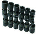SK Hand Tools 32350 12-Piece 1/4-Inch Drive 6 Point Swivel Metric High Visibility Impact Socket Set