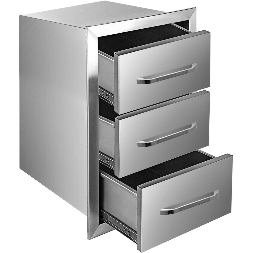 16"x21.5" Outdoor Kitchen Drawers Triple Access StoraBBQ Drawer Grill Station
