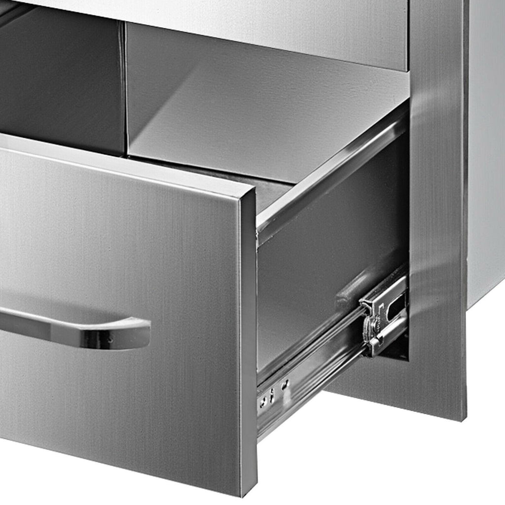 16"x21.5" Outdoor Kitchen Drawers Triple Access StoraBBQ Drawer Grill Station