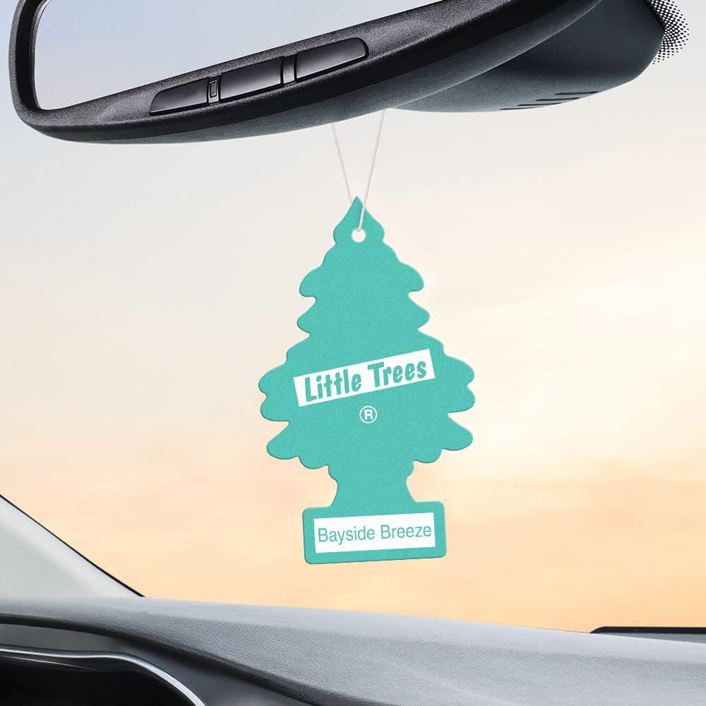 LITTLE TREES Air Fresheners Car Air Freshener. Hanging Tree Provides Long Lasting Scent for Auto or Home. Bayside Breeze, 24 Air Fresheners