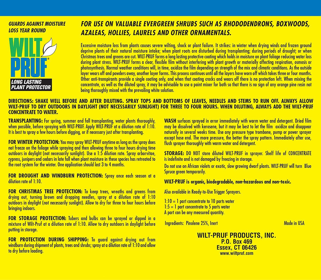 Wilt-PrufConcentrate, 1 Gallon (3.8 Liters)