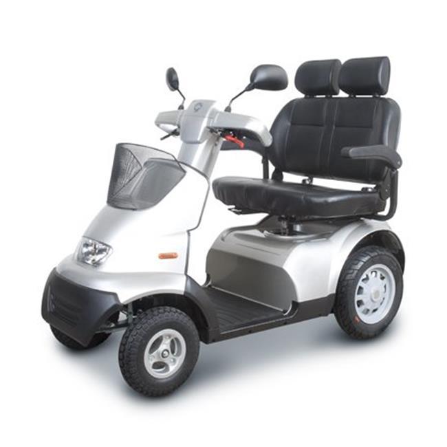 Afikim    7.4mph S4 Dual Seat &amp; Golf Tires  Silver