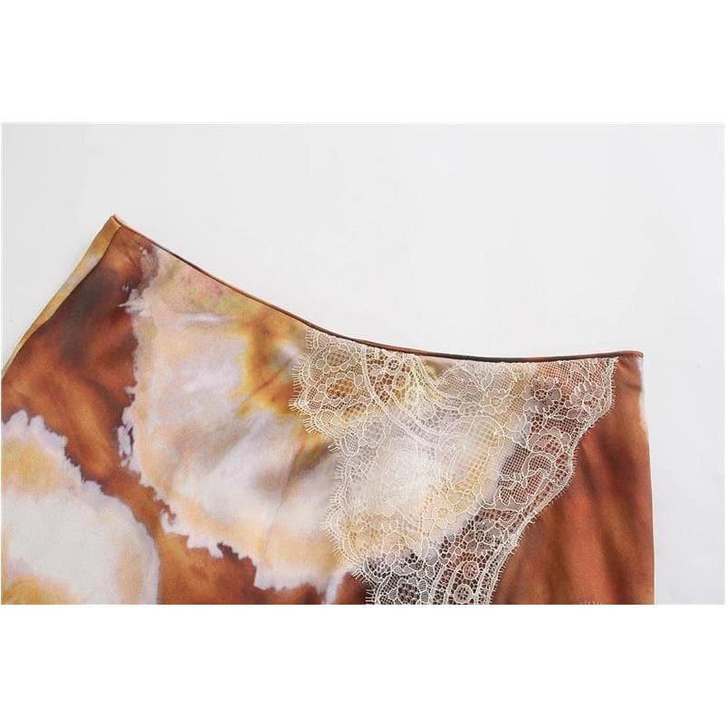vintage a-line high waist midi skirt