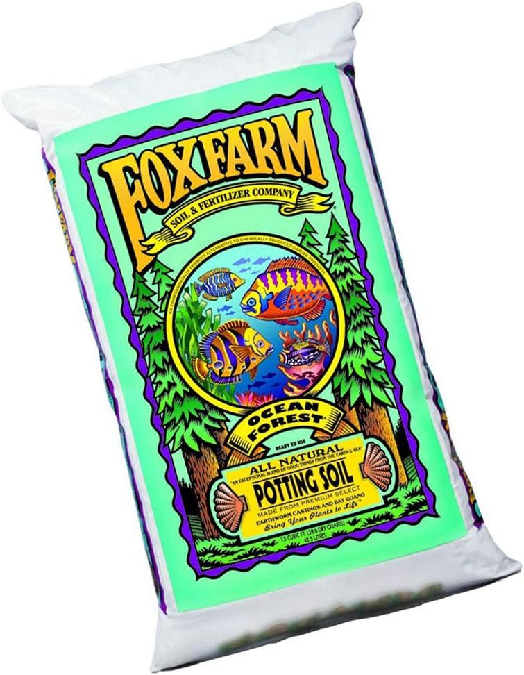 FoxFarm FX14053 Ocean Forest Plant Garden PH Adjusted 12 Quarts Potting Soil Blend Mix for Containerized Plants, 11.9 Pound Bag (8 Pack)