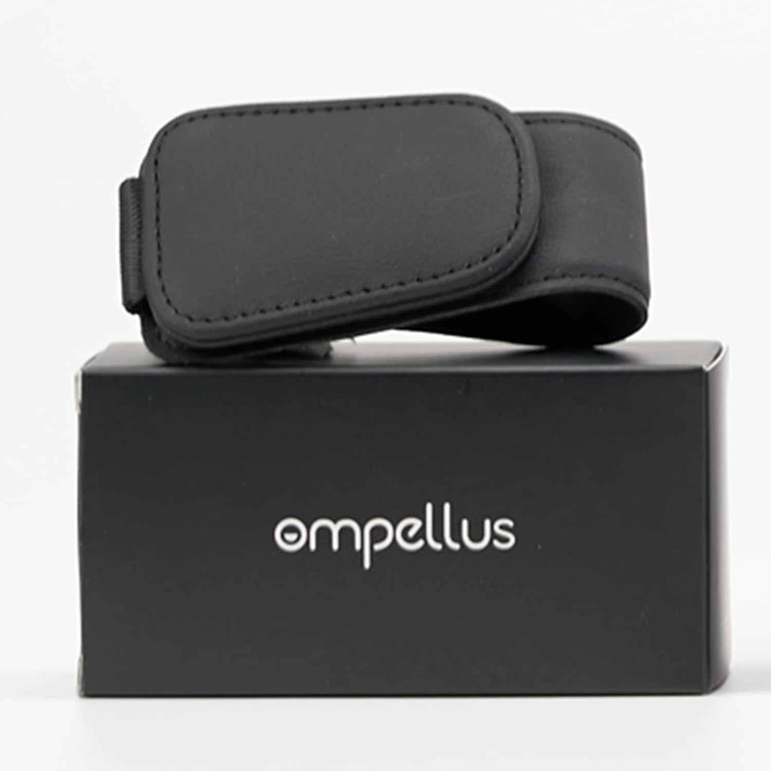 Ompellus Magnetic Leather Sunglass Holder, Eyeglass Hanger Clip for Car Sun Visor, Suitable for Different Size Eyeglasses(Black)