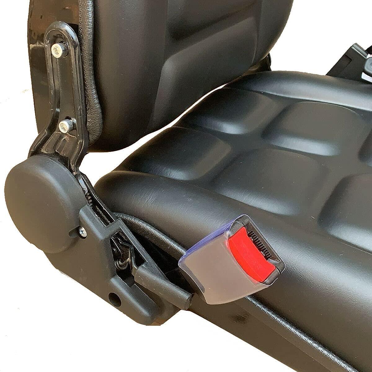 CDZHLTG Universal Forklift Seat Waterproof Forklift Suspension Seat with Safety Belt Adjustable Forklift Seat for Tractor Loader Excavator Forklift Black