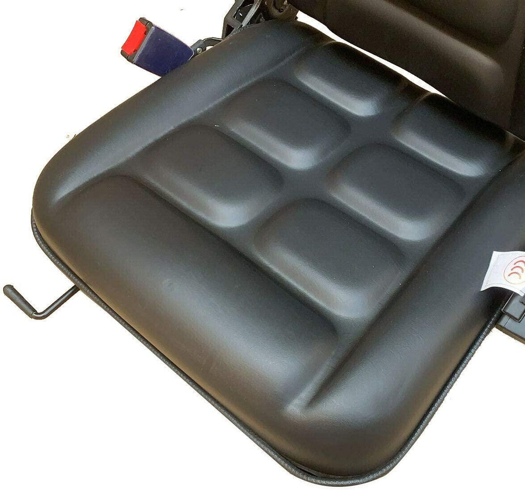 CDZHLTG Universal Forklift Seat Waterproof Forklift Suspension Seat with Safety Belt Adjustable Forklift Seat for Tractor Loader Excavator Forklift Black