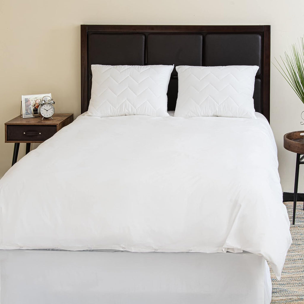 Superity White Twin Duvet Cover - Cotton Breathable &amp; Comfortable Fabric, Protects Mattresses from Dirt, Dust &amp; Dander - Twin Size Duvet Cover (68x86)