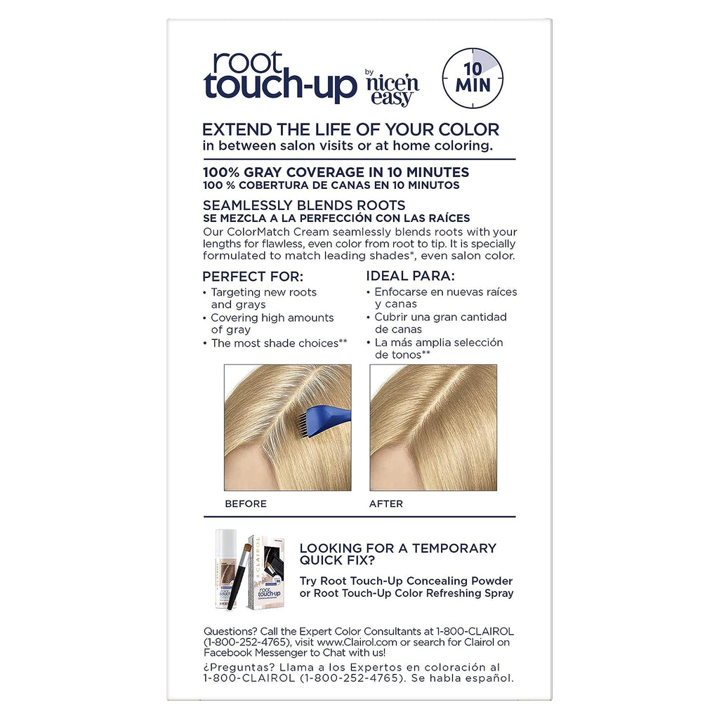 Clairol Root Touch-up by Nice'n Easy Permanent Hair Dye, 9A Light Ash Blonde Hair Color, Pack of 1