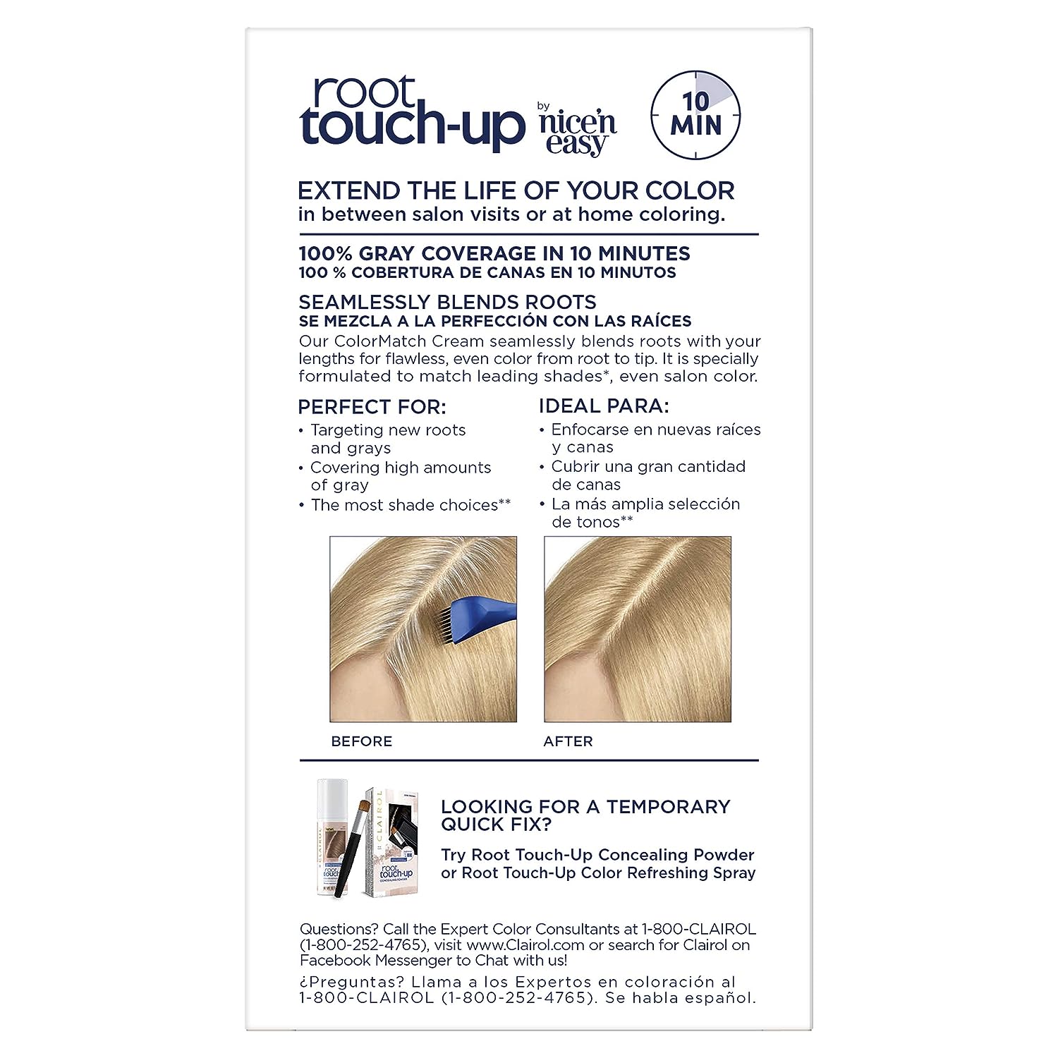 Clairol Root Touch-up by Nice'n Easy Permanent Hair Dye, 9A Light Ash Blonde Hair Color, Pack of 1