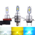 2PCS Blue Yellow White High Light External Led Bulb Car Led Fog Driving Lights H4 80W 3570 2SMD