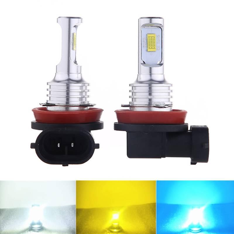 2PCS Blue Yellow White High Light External Led Bulb Car Led Fog Driving Lights H4 80W 3570 2SMD