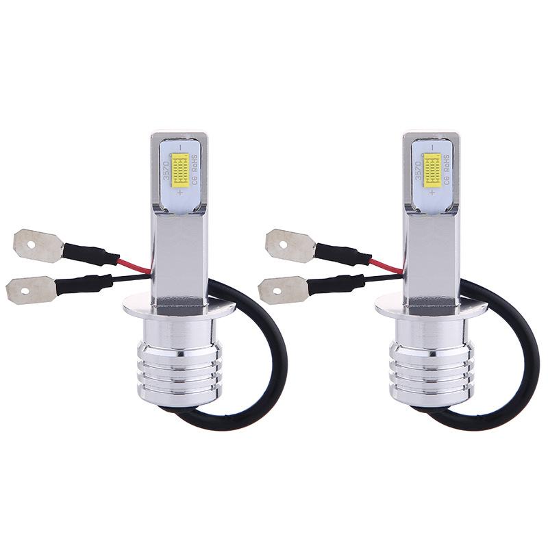 2PCS Blue Yellow White High Light External Led Bulb Car Led Fog Driving Lights H4 80W 3570 2SMD