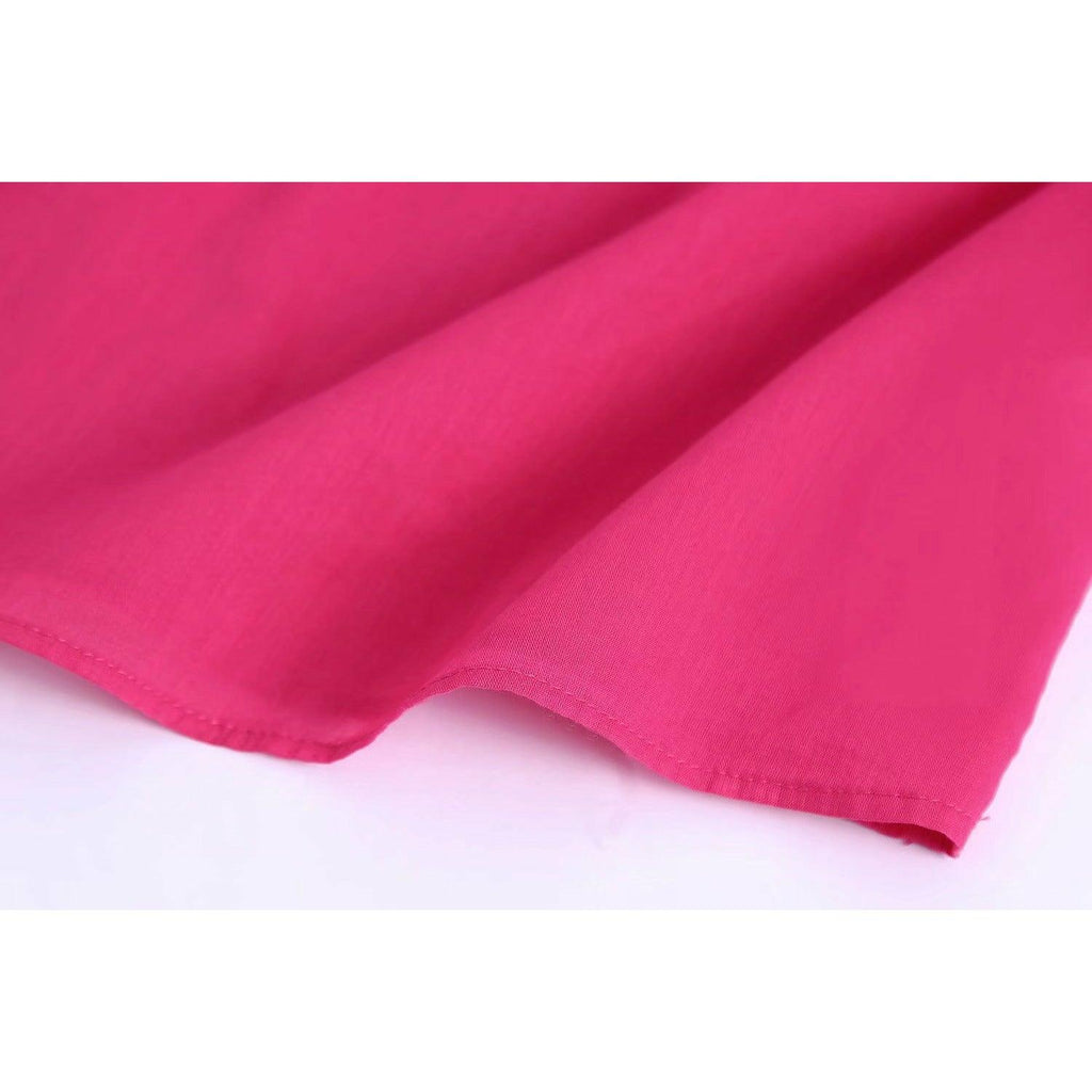 pink pleated blouse