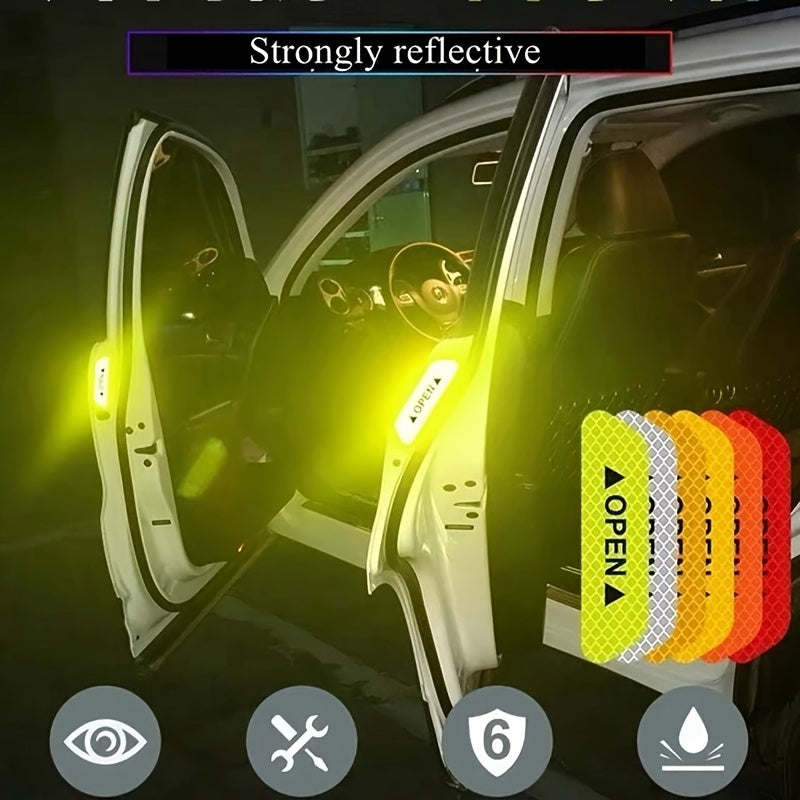 Boost Your Car's Safety &amp; Visibility With 4PCS Reflective Stickers!