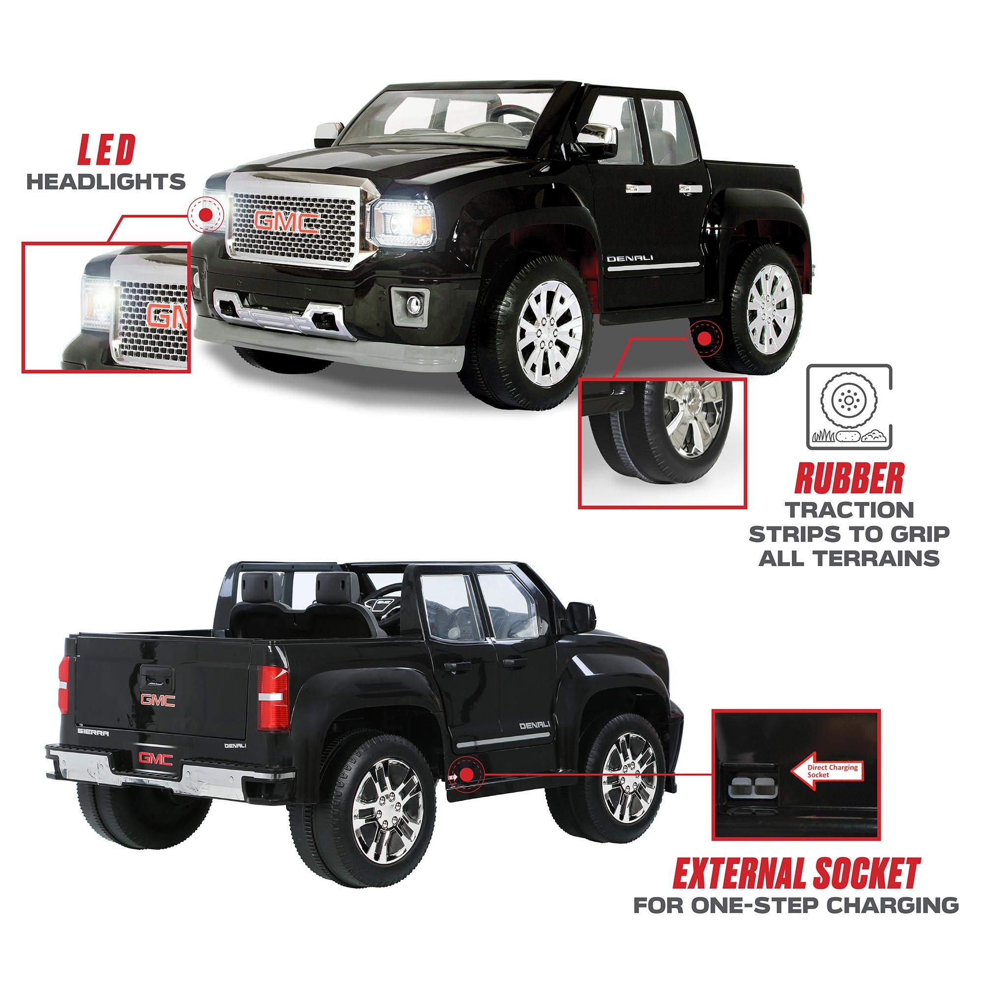 Rollplay GMC Denali 12 Volt Battery Powered Ride-On Vehicle, Black