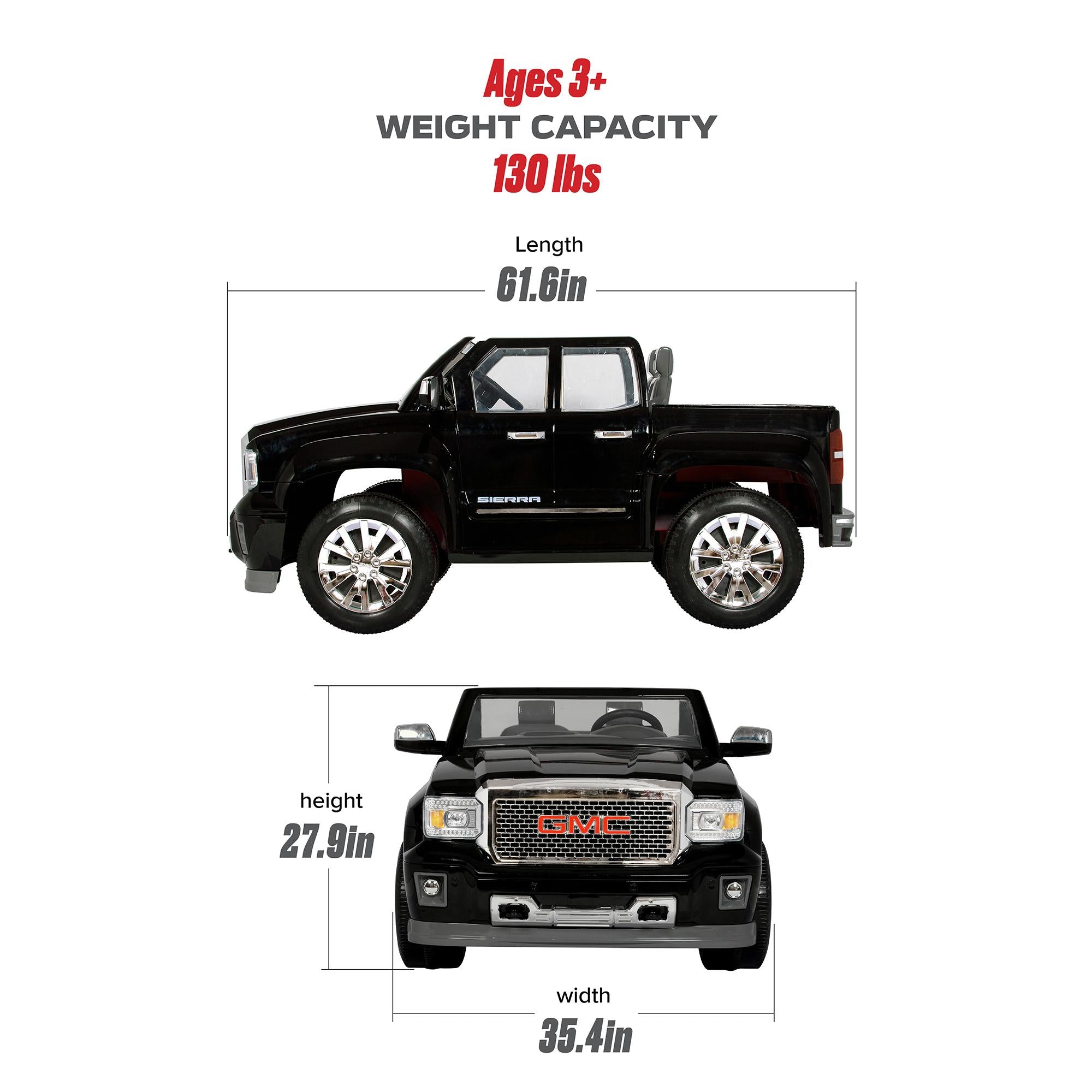 Rollplay GMC Denali 12 Volt Battery Powered Ride-On Vehicle, Black
