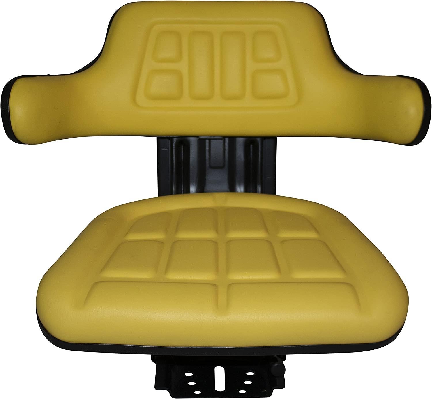 TRAC SEATS Yellow Suspension Tractor SEAT FITS John Deere 1020,1530,2020,2030,2040,2155, 2280, 5210 (Same Day  - GET IT Fast!! View Our Transit MAP)