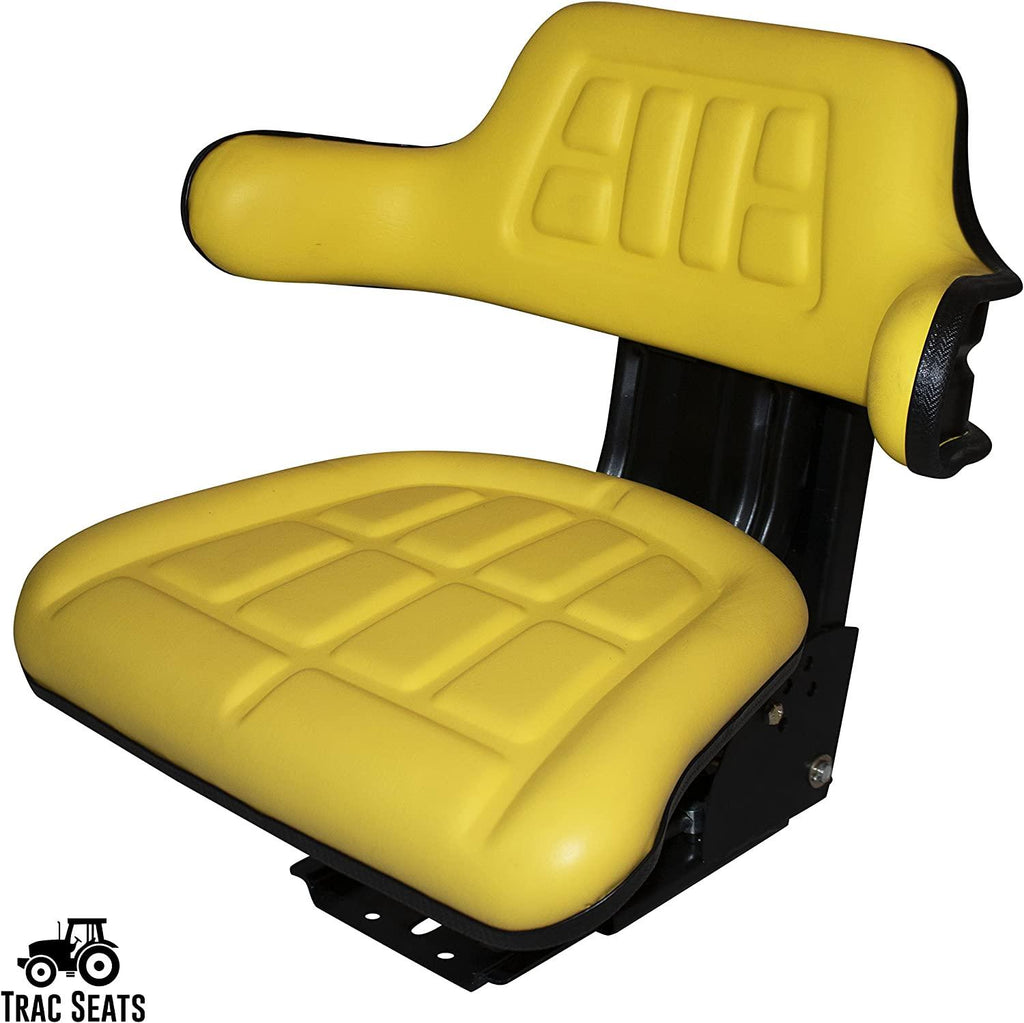 TRAC SEATS Yellow Suspension Tractor SEAT FITS John Deere 1020,1530,2020,2030,2040,2155, 2280, 5210 (Same Day  - GET IT Fast!! View Our Transit MAP)