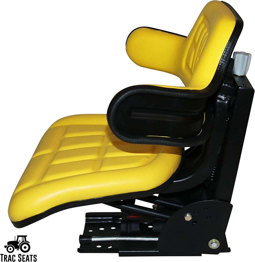 TRAC SEATS Yellow Suspension Tractor SEAT FITS John Deere 1020,1530,2020,2030,2040,2155, 2280, 5210 (Same Day  - GET IT Fast!! View Our Transit MAP)