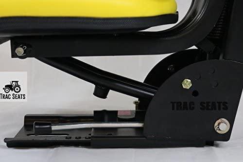 TRAC SEATS Yellow Suspension Tractor SEAT FITS John Deere 1020,1530,2020,2030,2040,2155, 2280, 5210 (Same Day  - GET IT Fast!! View Our Transit MAP)