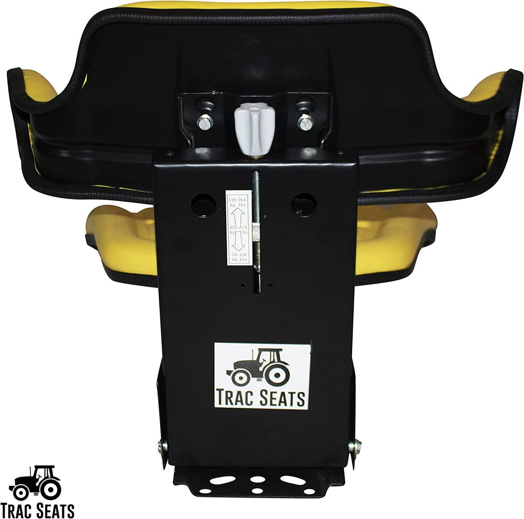 TRAC SEATS Yellow Suspension Tractor SEAT FITS John Deere 1020,1530,2020,2030,2040,2155, 2280, 5210 (Same Day  - GET IT Fast!! View Our Transit MAP)